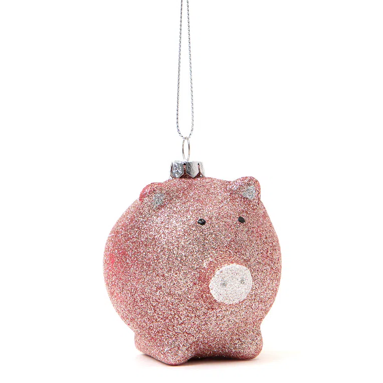 Zawieszka EVI PINK świnka okrągła 7 cm