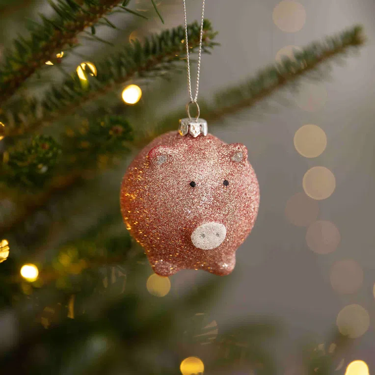 Zawieszka EVI PINK świnka okrągła 7 cm