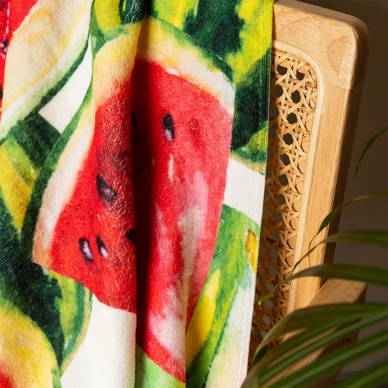 Ręcznik plażowy VERANO z nadrukiem w arbuzy 70x140