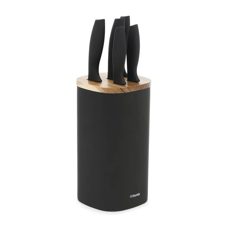 Zestaw noży SKAT w czarnym bloku 6 el.