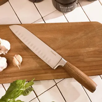 Nóż MOOKA santoku z drewnianą rączką 31 cm