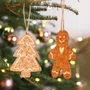 Zawieszka SORANO drewniana choinka i ciastek, 2 szt 11 cm
