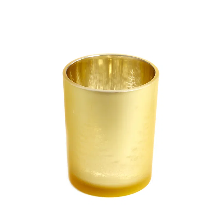 Lampion LANCY duży złoty z choinką 10x13 cm