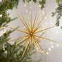 Zawieszka ESTREL złota brokatowa gwiazda 3D 31 cm