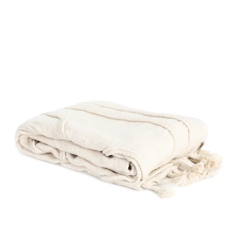 Pled VIBER z plecionymi warkoczami 130x170 cm