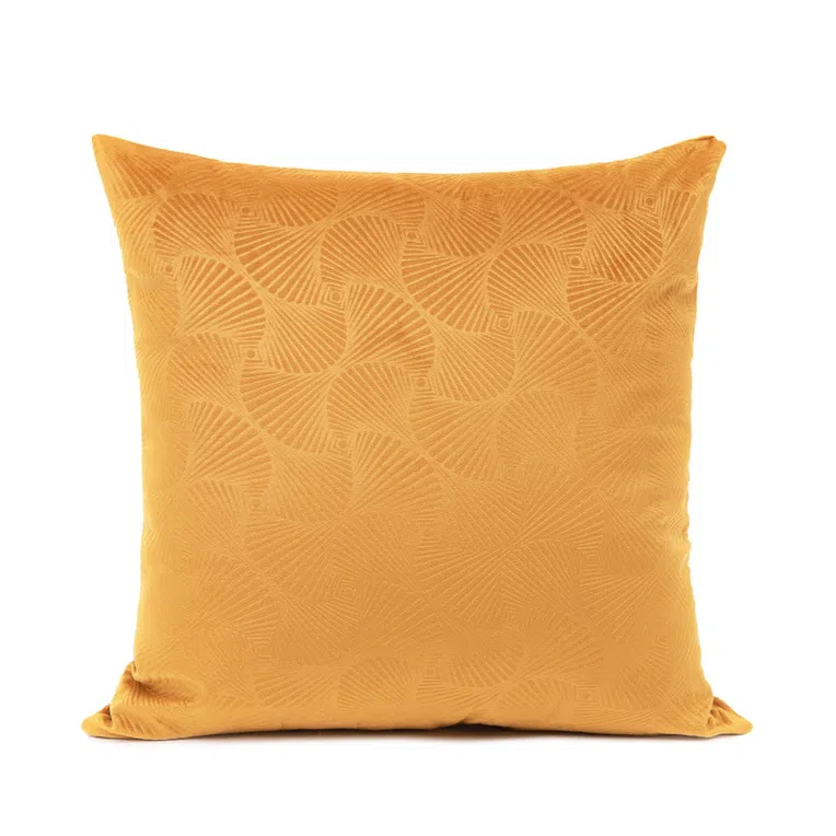 Poszewka KVET musztardowa z wytłoczeniami 45x45 cm