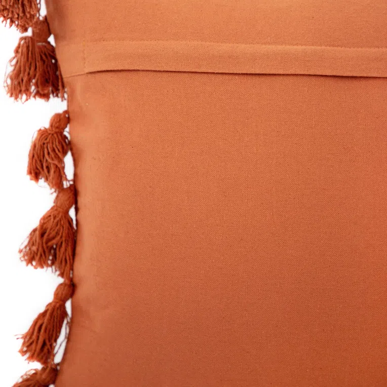 Poszewka DREL z frędzlami brązowa 45x45 cm