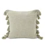 Poszewka DREL z frędzlami pistacjowa 45x45 cm