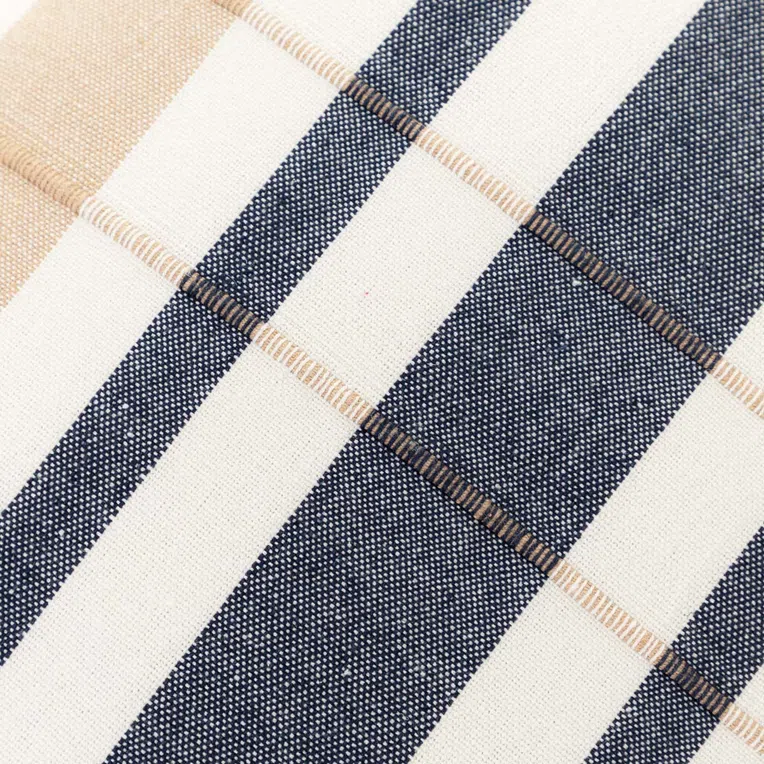 Poszewka REZZA w beżowo niebieskie paski 45x45 cm