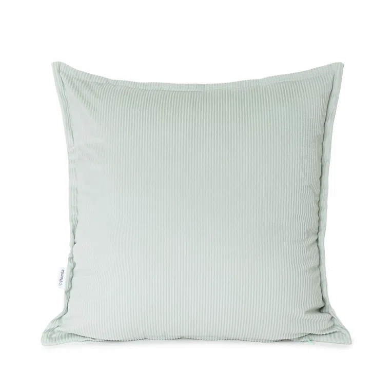 Poszewka NANTU welwetowa imitacja sztruksu pistacjowa 45x45+1.5 cm