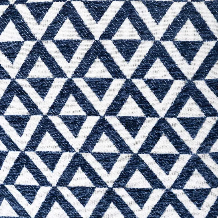 Poszewka ALTARA w romby z frędzlami granatowa 45x45 cm