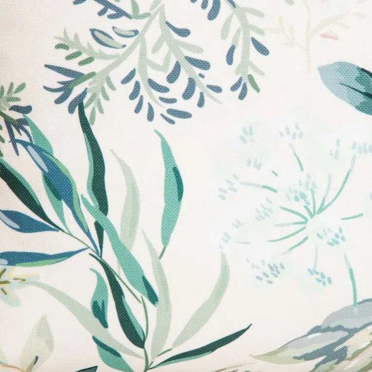 Poszewka LEMPI w liście oliwkowa z frędzlami 45x45 cm