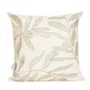 Poszewka FREJA w wyszywane liście beżowa 45x45 cm