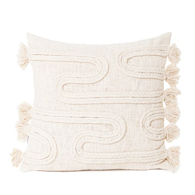 Poszewka VIBER z plecionymi warkoczami 45x45