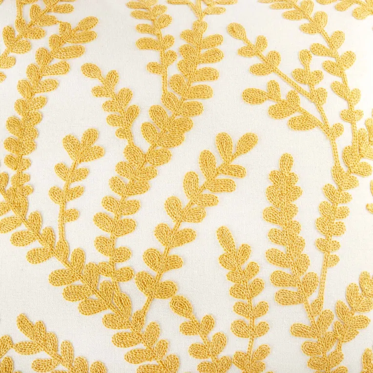 Poszewka MULTIA w listki musztardowe 45x45 cm