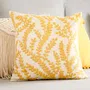 Poszewka MULTIA w listki musztardowe 45x45 cm