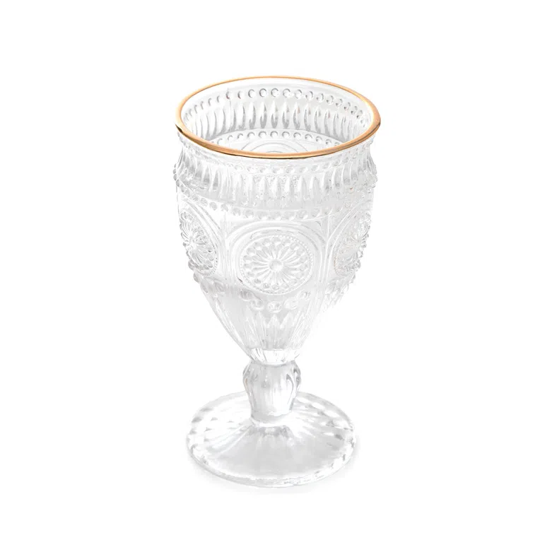 Kieliszek BARREL do wina ze złotą krawędzią 0,35 l