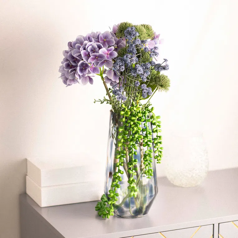 Kwiat sztuczny WINKY hortensja fioletowa 66 cm