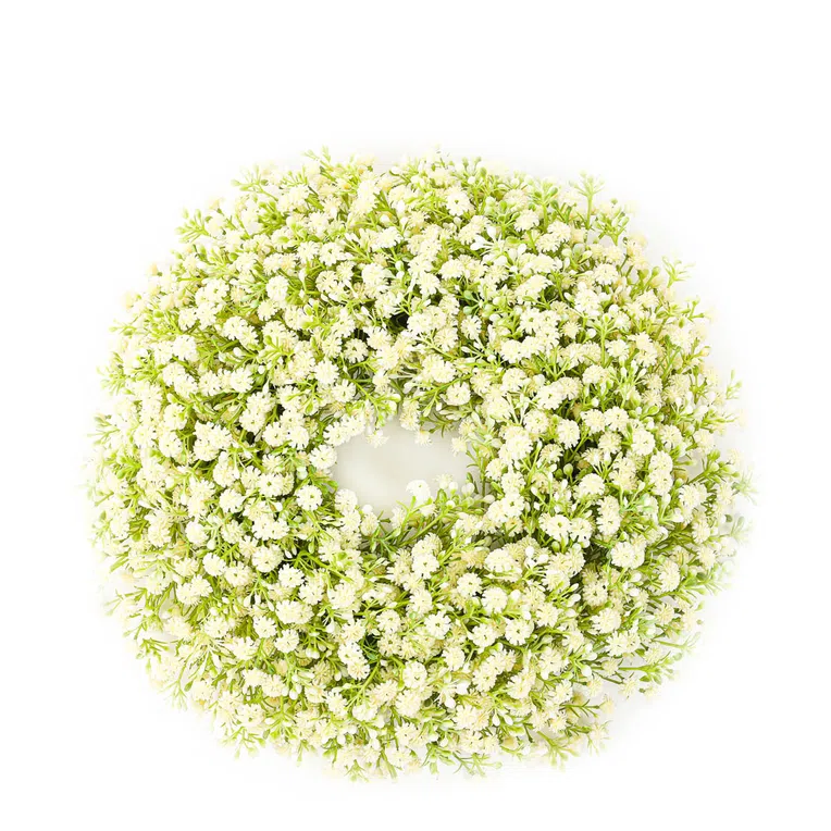 Wianek CLADEL sztuczny kremowy 36 cm