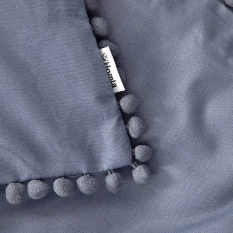 Pościel RESE z mikrofibry niebieska z frędzlami 200x220 cm