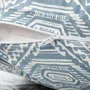 Pościel AZTECA bawełniana niebieska we wzory 200x220 cm