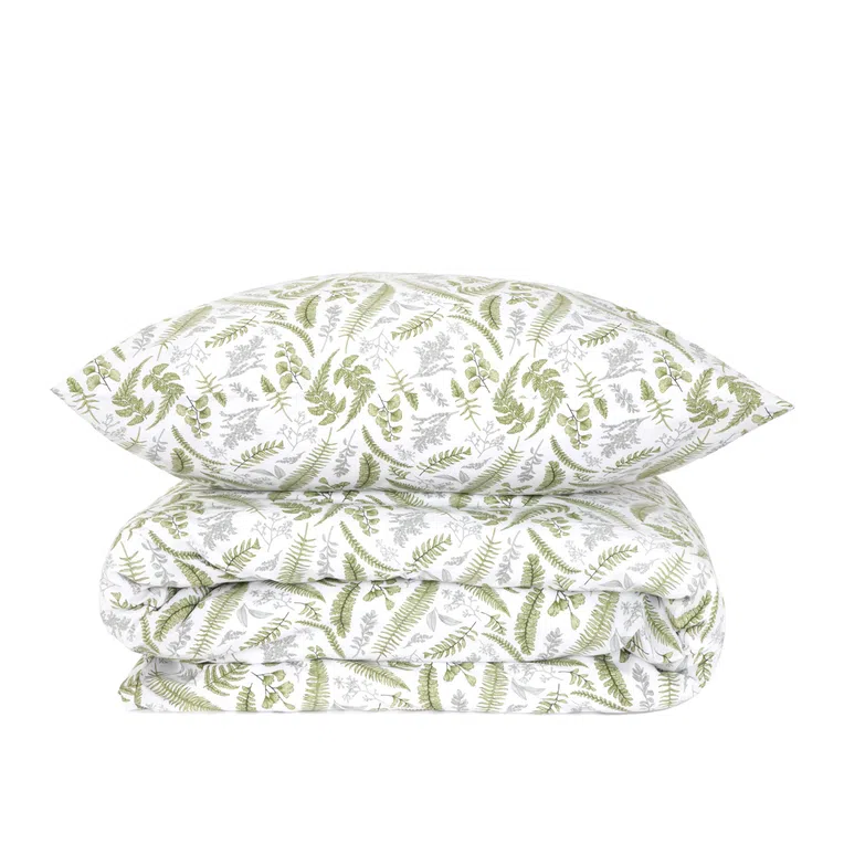 Pościel CLAVIER bawełniana liście paproci 160x200 cm