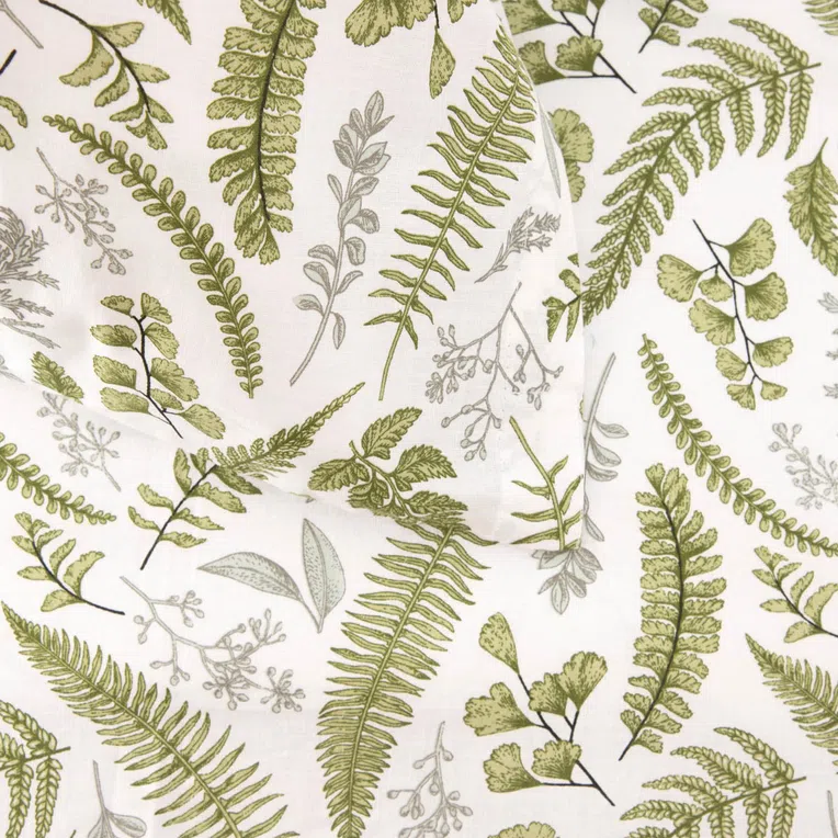 Pościel CLAVIER bawełniana liście paproci 160x200 cm
