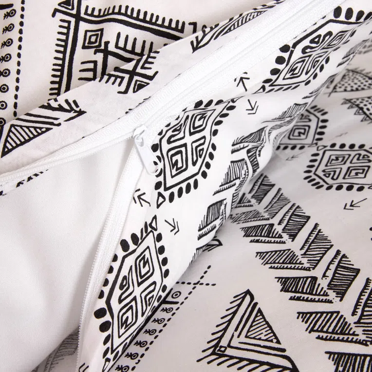 Pościel TROIS bawełniana w czarne wzory 200x220 cm