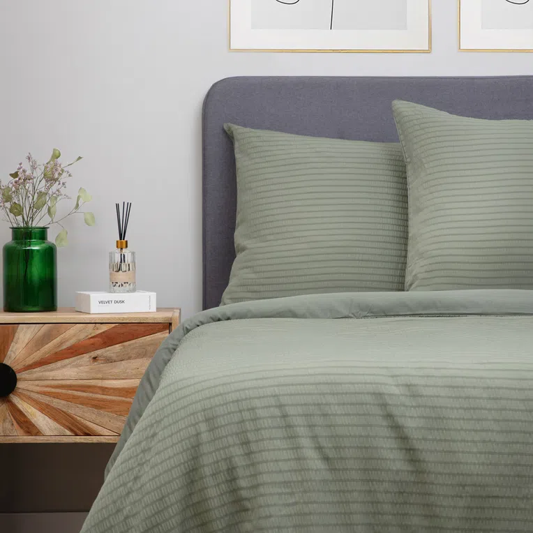 Pościel NARO z mikrofibry zielona 160x200 cm