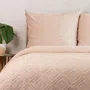 Pościel FAIMES z mikrofibry beżowa z przeszyciami 200x220 cm