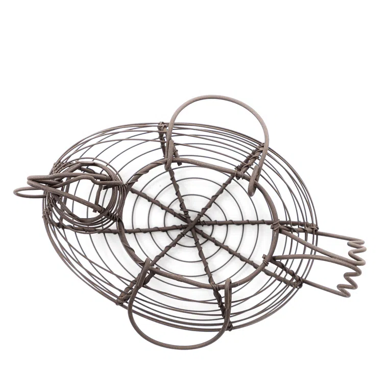 Koszyk HASELE wielkanocny kura brązowa 18X23 cm