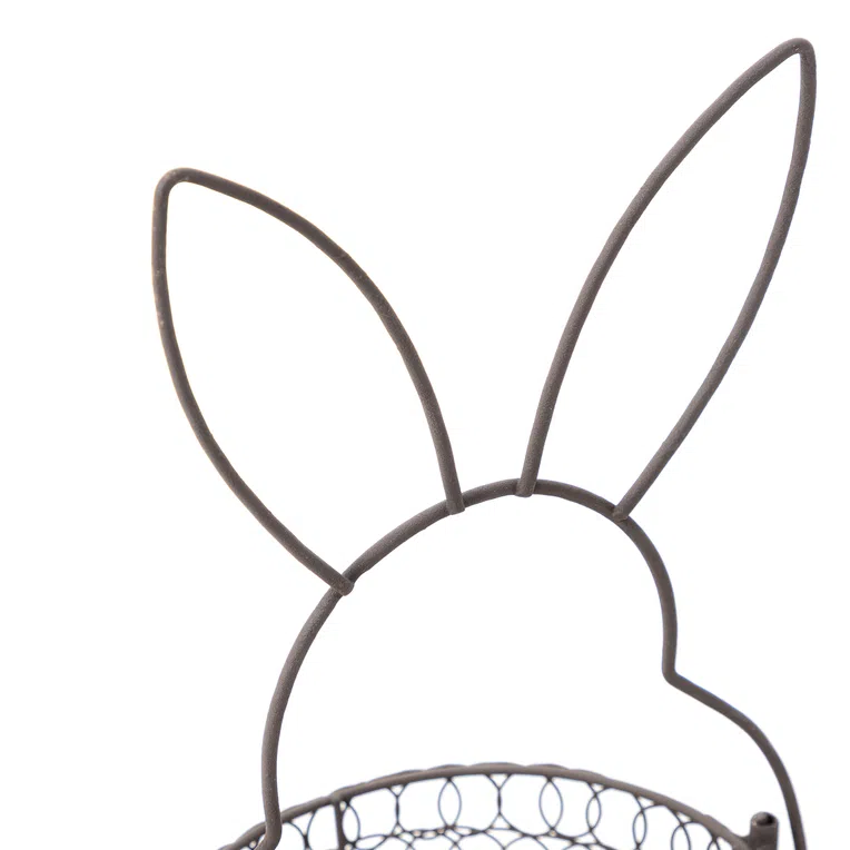 Koszyk wielkanocny HASELE z uszami brązowy 15x15x34 cm