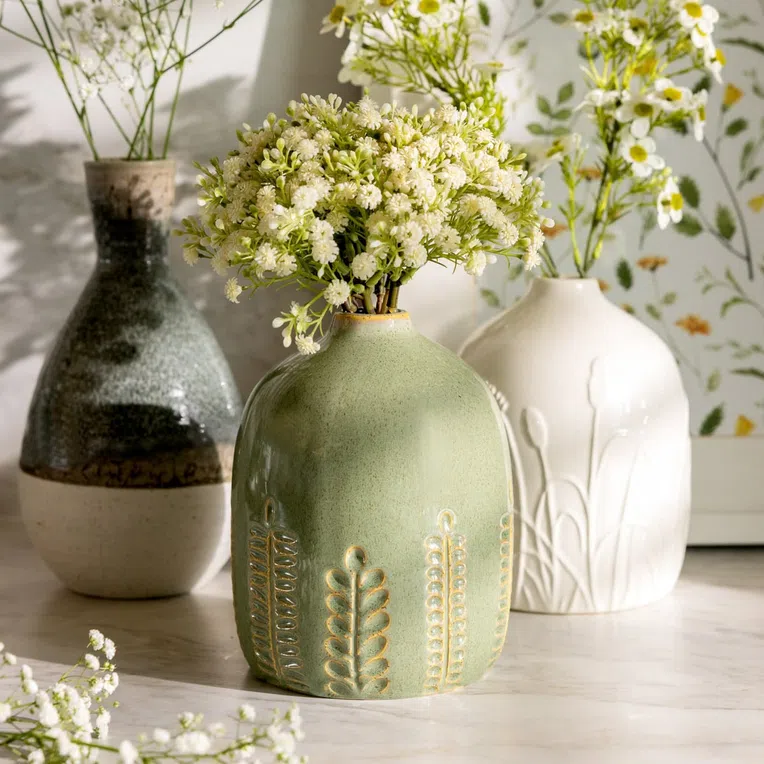 Wazon MEADOW ceramiczny pistacjowy 15x18 cm