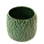 Osłonka na doniczkę STREA ceramiczna zielona 16x15 cm