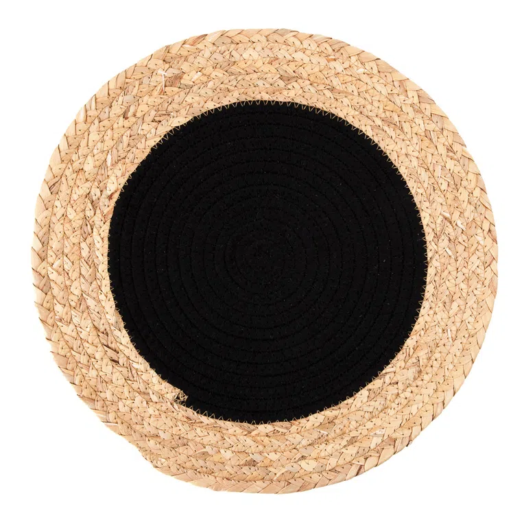 Podkładka do jadalni DEXI naturalna z czarnym 38 cm