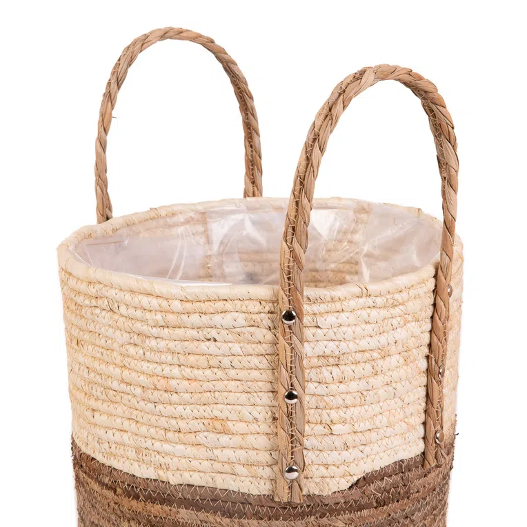 Osłonka na doniczkę KOES naturalna 32x28x28 cm