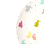 Talerz wielkanocny RABBITO deserowy z kolorowymi zającami 20 cm
