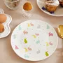 Talerz wielkanocny RABBITO deserowy z kolorowymi zającami 20 cm