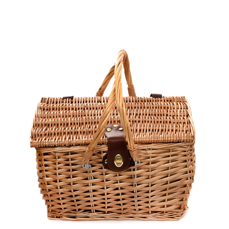 Kosz piknikowy PICNIC dla 2 osób naturalny 38x25x25 cm