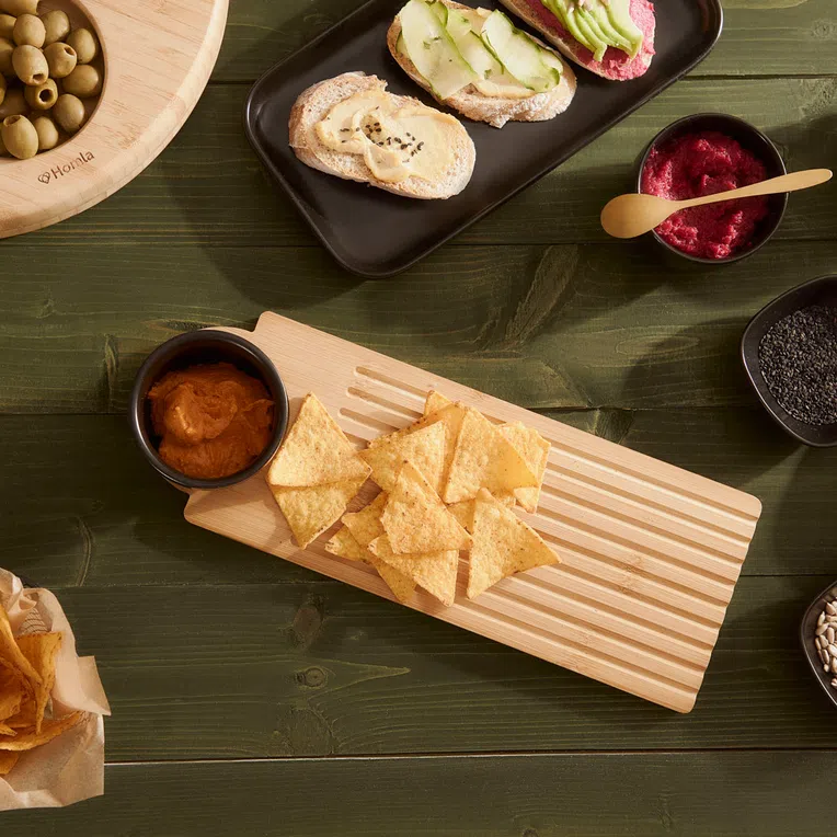 Deska ELAMA z czarną miseczką 33x 12 cm