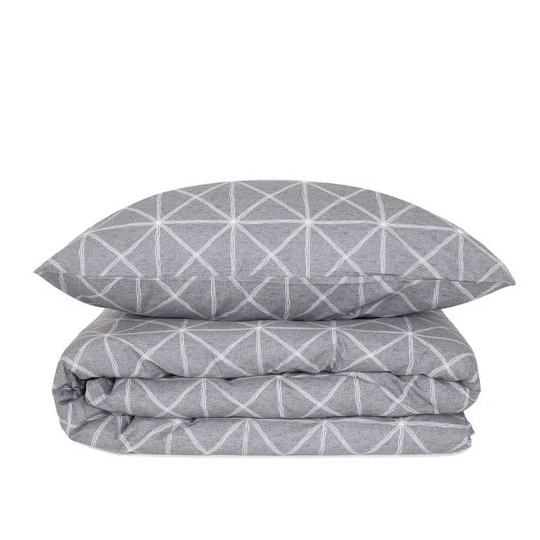 Pościel FELIX GREY bawełniana szara 200x220 cm