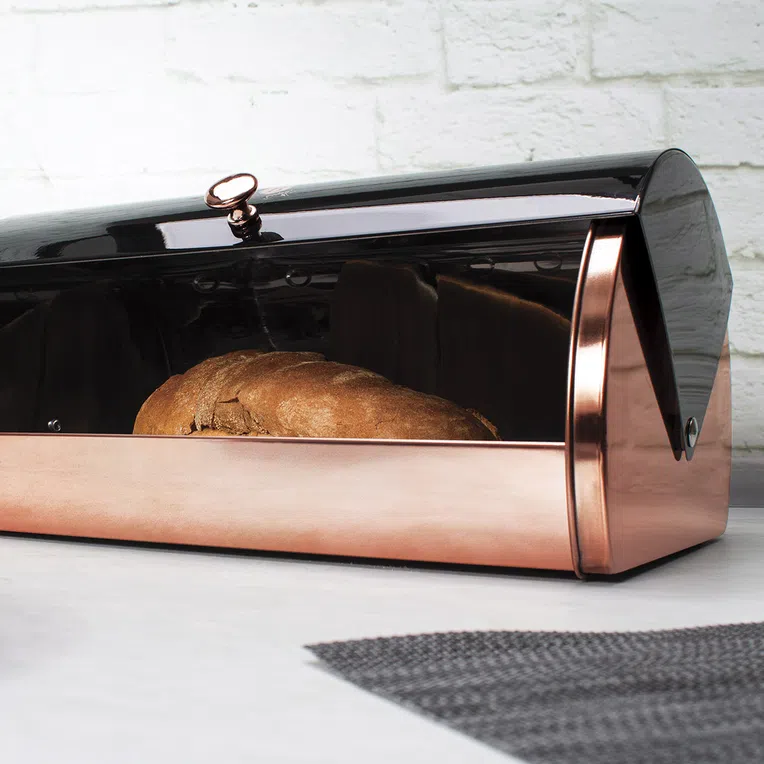Chlebak BLACK ROSE miedziany 38x28x18 cm
