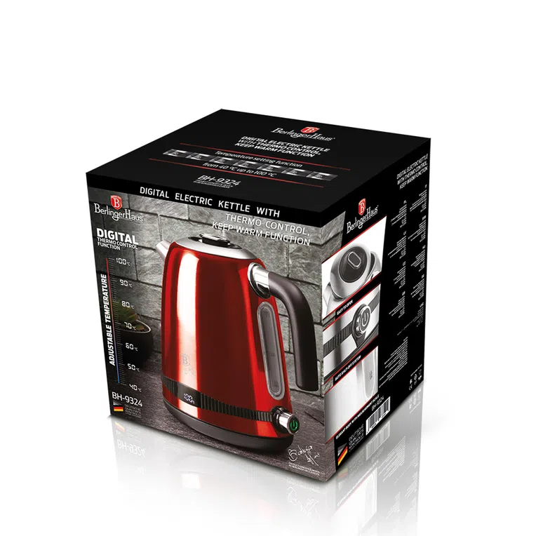 Czajnik elektryczny BURGUNDY BH/9324 cyfrowy 1,7 l
