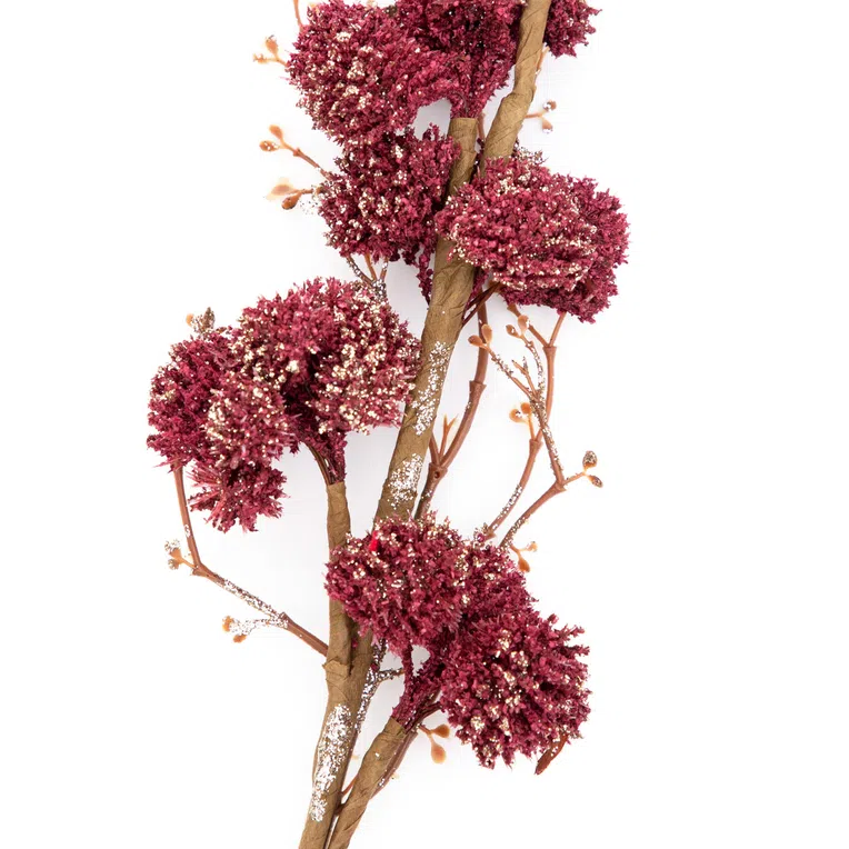 Gałązka REZA sztuczna czerwona 52 cm
