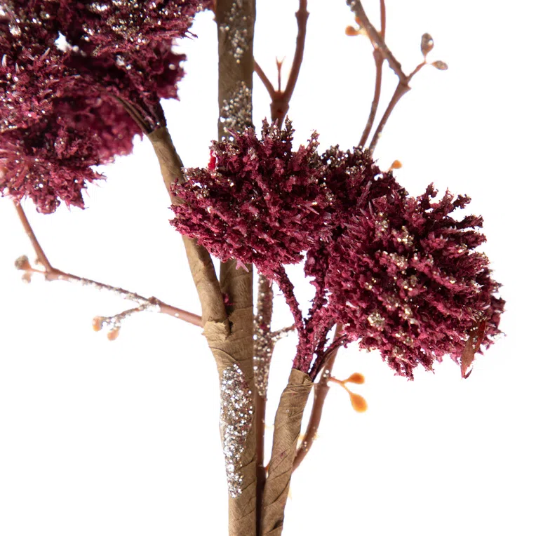 Gałązka REZA sztuczna czerwona 52 cm