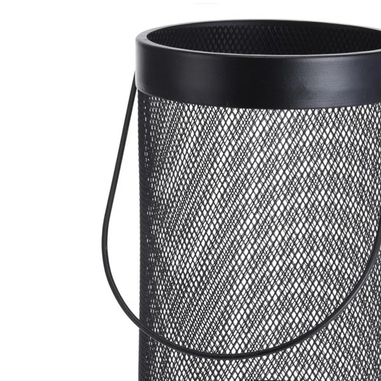 Lampion DESK metalowy czarny 10x26 cm