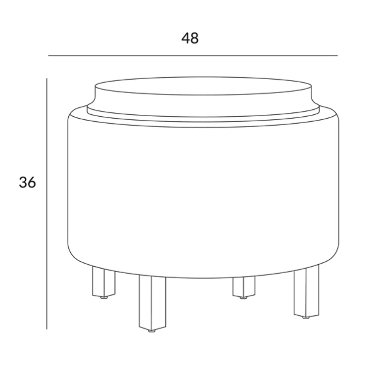 Pufa AIRA ze schowkiem szara 48x48x36 cm