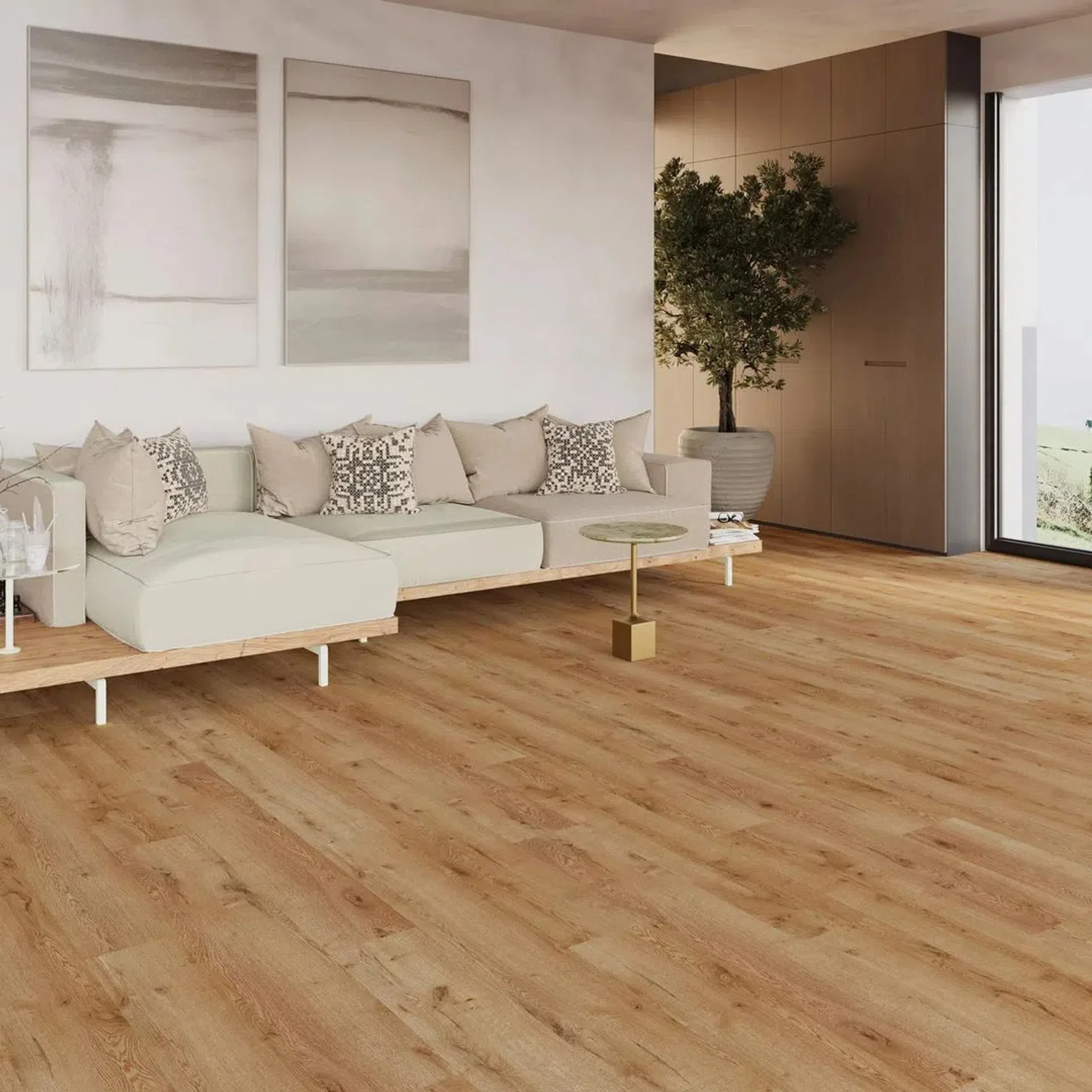panele winylowe spc living dąb livo kl. 33 4,0 + 1,0 mm click z podkładem