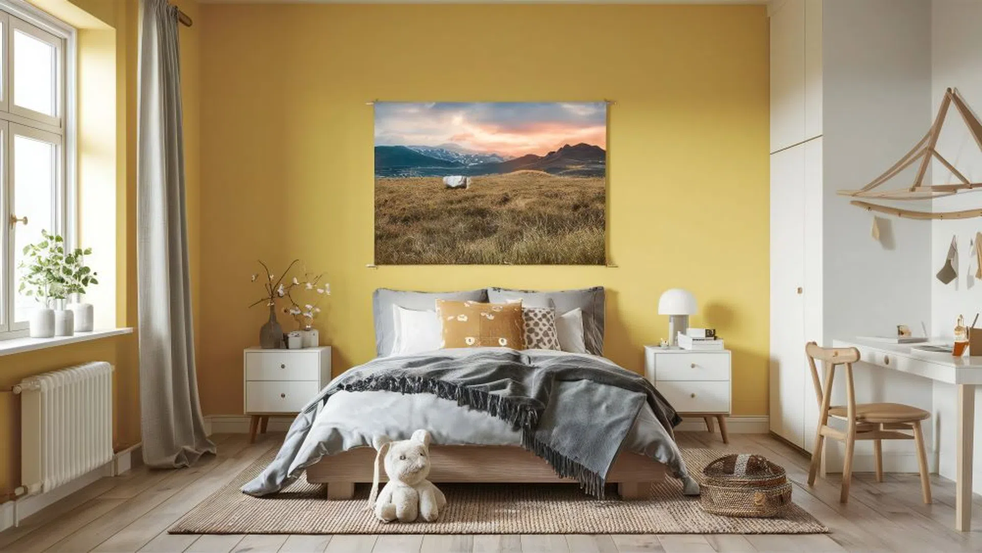 Jaki kolor dywanu do żółtych ścian? Zainspiruj się