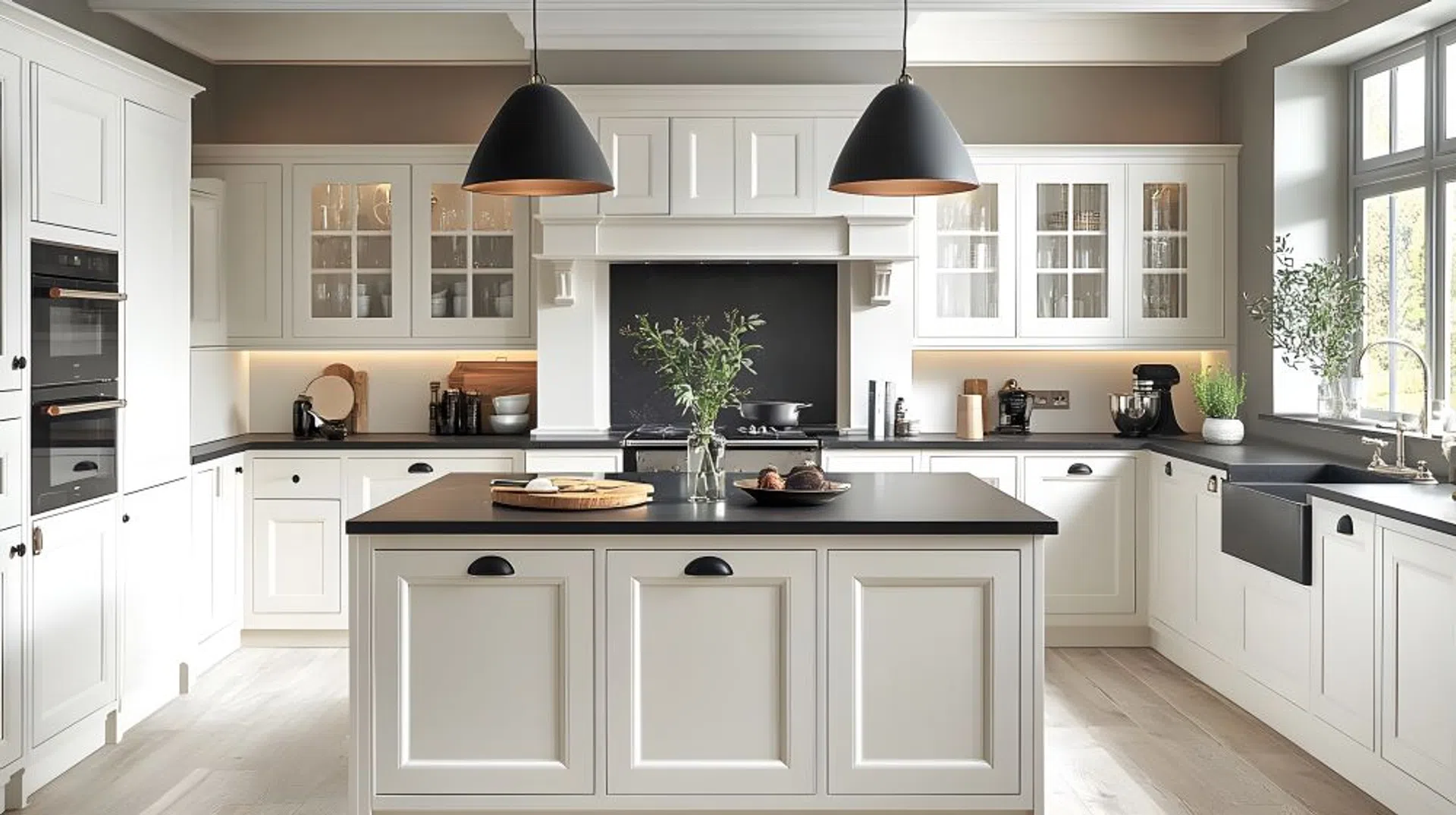 czarny blat w kuchni, źródło: Adobe Stock